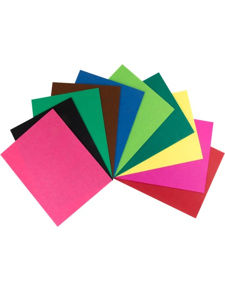 Bloc trabajos manuales liderpapel fieltro 240x315mm 10 hojas colores surtidos