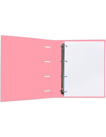 Recambio liderpapel a4 100 hojas 75g m2 cuadro 4mm con margen 4 taladros