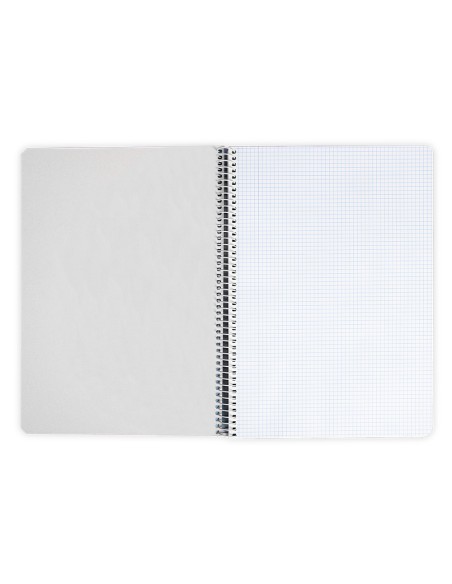 Cuaderno espiral liderpapel cuarto tapa dura 80h 60 gr cuadro 4mm con margen colores surtidos