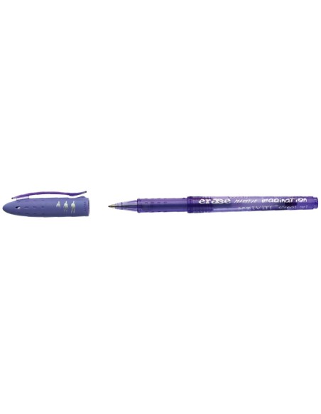 Boligrafo uni ball uf 202 fanthom borrable 07 mm tinta gel violeta
