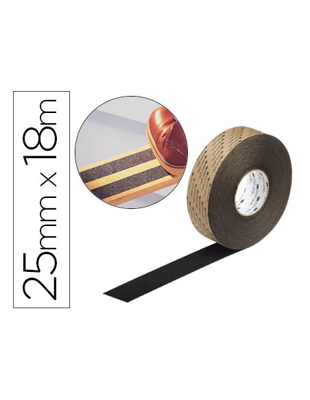 Cinta antideslizante 3m soporte de vinilo adhesivo abrasivo 18mx25mm