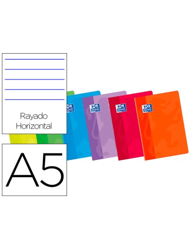 Libreta escolar oxford 48 h din a5 1 raya horizontal