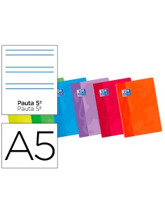 Libreta escolar oxford 48 h din a5 2 rayas pauta