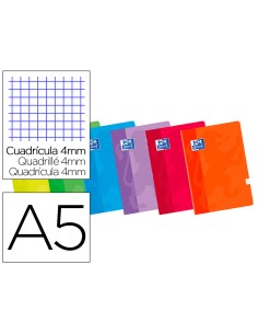 Libreta escolar oxford 48 h din a5 cuadro 4 mm