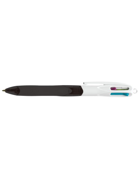 Boligrafo bic cuatro colores con grip colore negro punta 13 mm