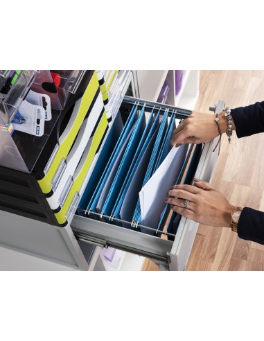 Archivador archisystem para carpetas colgantes con cerradura 356x474x303 mm color gris