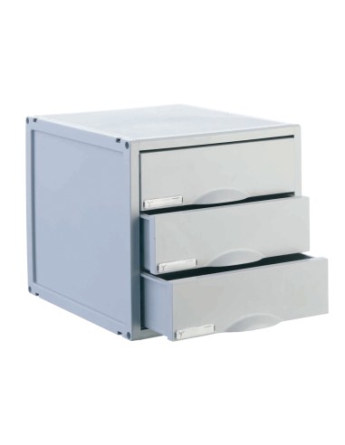 Fichero cajones de sobremesa archisystem 356x316x303 mm 3 cajones color gris