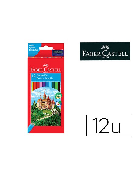 Lapices de colores faber castell c 12 colores hexagonal madera reforestada