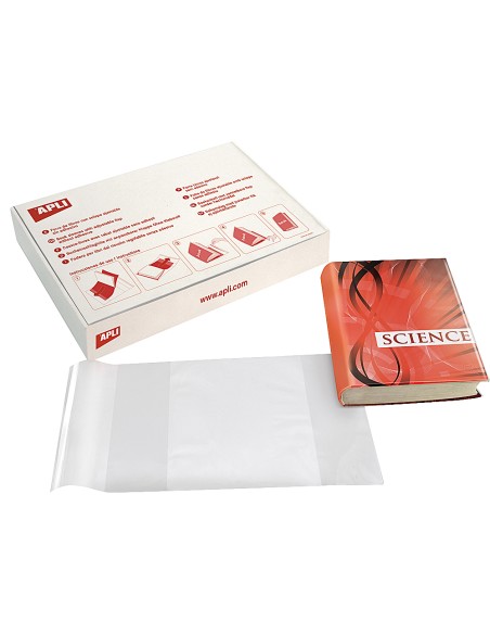 Forralibro pvc con solapa ajustable adhesivo 280x530 mm