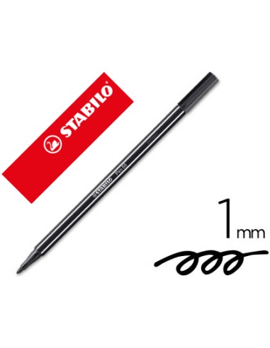 Rotulador stabilo acuarelable pen 68 negro punta gruesa 1mm