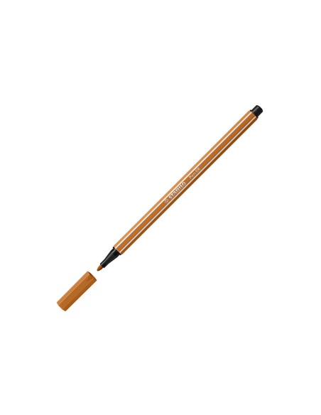 Rotulador stabilo acuarelable pen 68 ocre oscuro punta gruesa 1mm