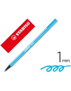 Rotulador stabilo acuarelable pen 68 azul celeste punta gruesa 1mm