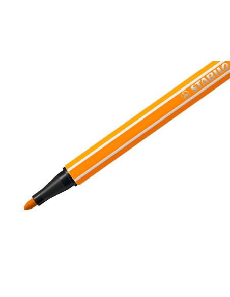 Rotulador stabilo acuarelable pen 68 naranja punta gruesa 1mm