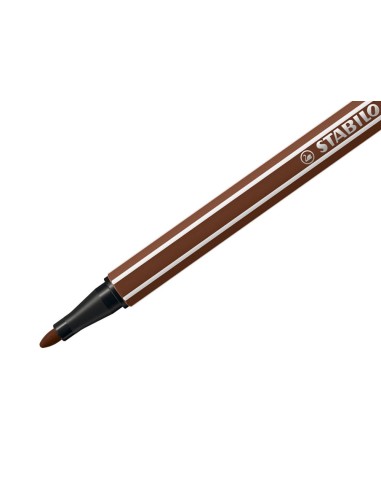 Rotulador stabilo acuarelable pen 68 marron punta gruesa 1mm