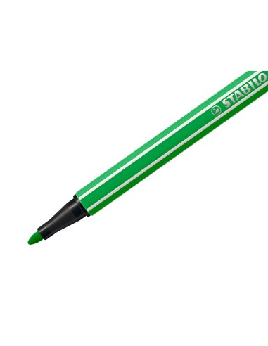 Rotulador stabilo acuarelable pen 68 verde hoja punta gruesa 1mm