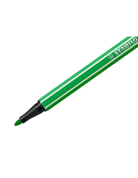 Rotulador stabilo acuarelable pen 68 verde hoja punta gruesa 1mm