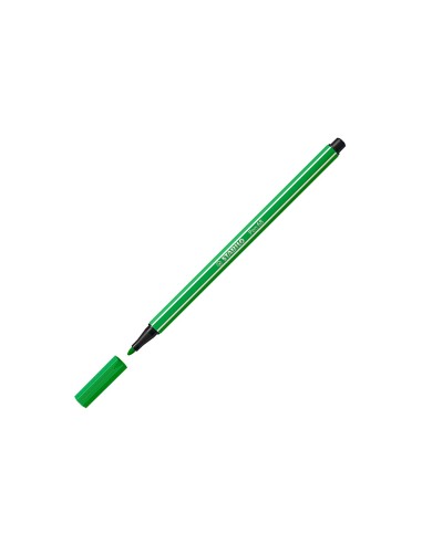 Rotulador stabilo acuarelable pen 68 verde hoja punta gruesa 1mm