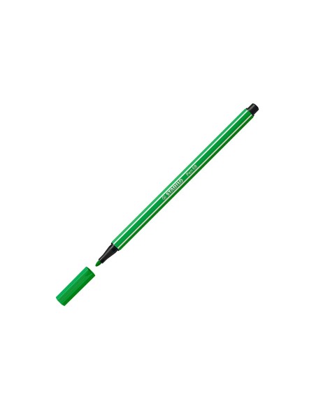 Rotulador stabilo acuarelable pen 68 verde hoja punta gruesa 1mm
