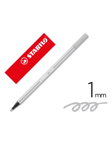 Rotulador stabilo acuarelable pen 68 gris azulado palido punta gruesa 1mm