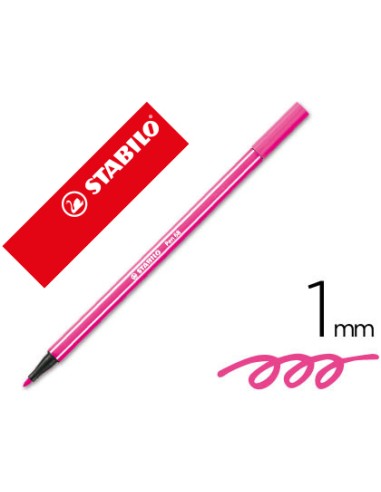 Rotulador stabilo acuarelable pen 68 rosa punta gruesa 1mm