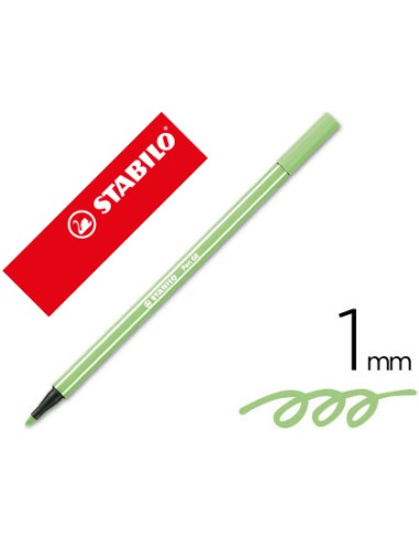 Rotulador stabilo acuarelable pen 68 verde hielo punta gruesa 1mm