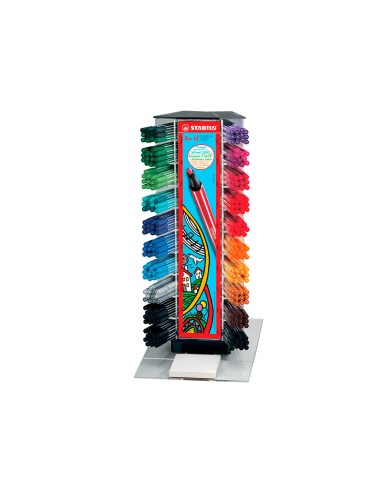 Rotulador stabilo acuarelable pen 68 counter expositor 240 unidades colores surtidos