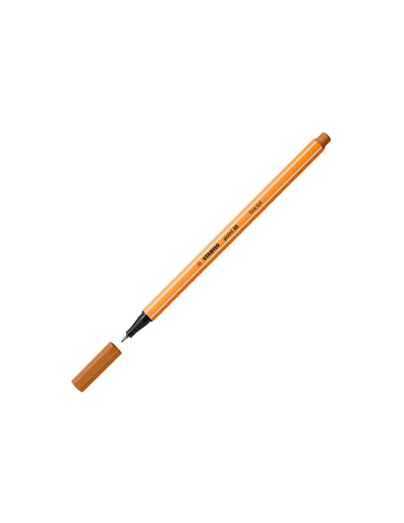 Rotulador stabilo punta de fib ra point 88 ocre oscuro punta fina 04mm