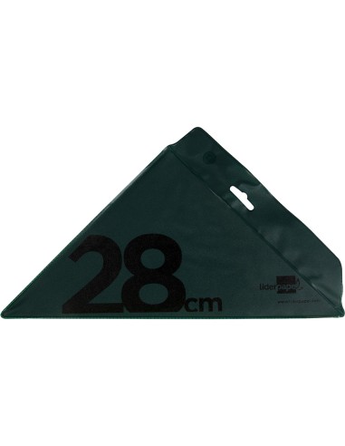 Escuadra liderpapel 28 cm acrilico verde