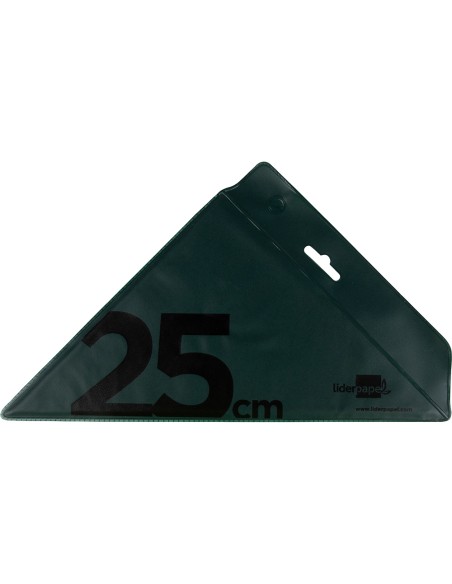Escuadra liderpapel 25 cm acrilico verde