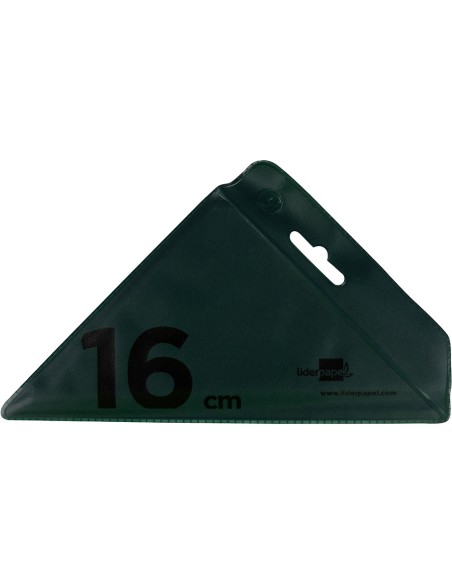 Escuadra liderpapel 16 cm acrilico verde