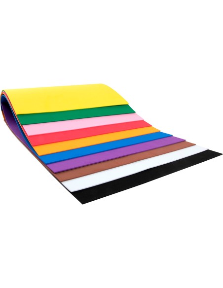 Bloc trabajos manuales liderpapel goma eva 240x315mm 10 hojas colores surtidos