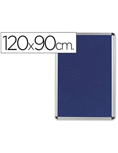 Tablero de anuncios q connect mural grande fieltro azul 120x90 cm