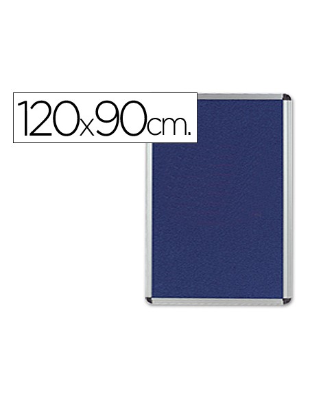 Tablero de anuncios q connect mural grande fieltro azul 120x90 cm Tablero de anuncios q connect mural grande fieltro azul 120x90 cm