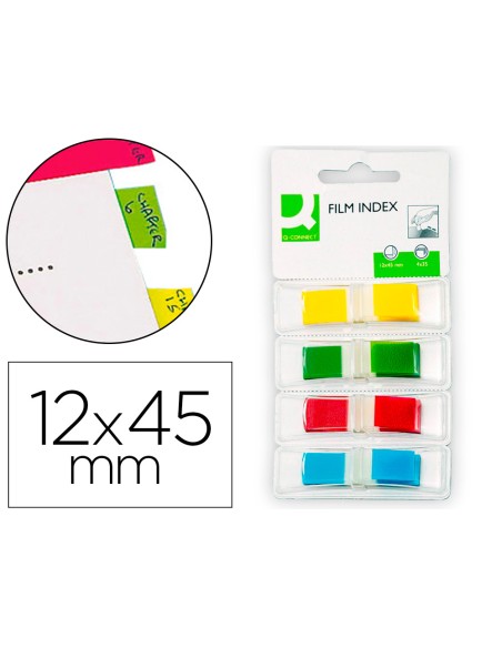 Banderitas separadoras q connect dispensador 4 colores 35 hojas por color