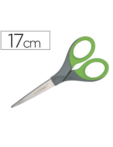 Tijera q connect mango caucho 7 17 cm blister