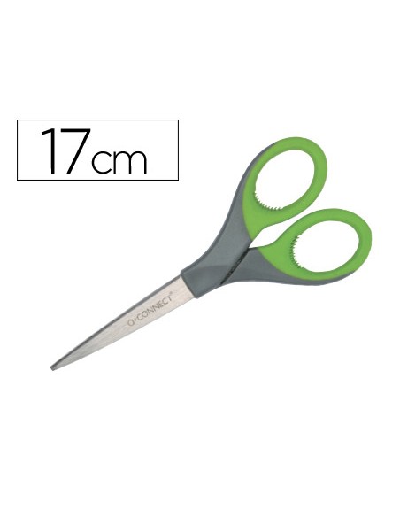 Tijera q connect mango caucho 7 17 cm blister