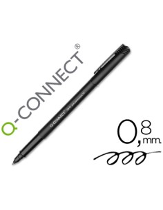 Rotulador q connect retroproyeccion punta fibra media redonda 08 mm permanente negro