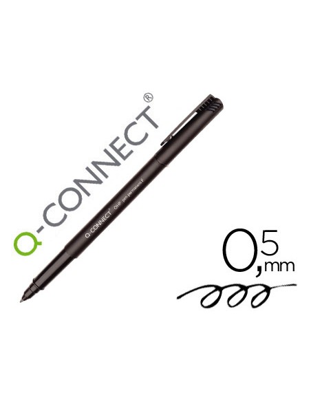 Rotulador q connect retroproyeccion punta fibra super fina redonda 05 mm permanente negro