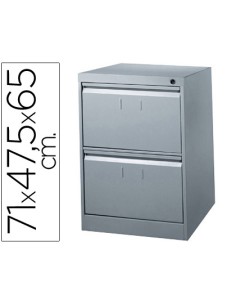 Fichero cajones de suelo metalico de 2 cajones 71cm alto65cm prof475 anchocolor gris n1375 antivuelco