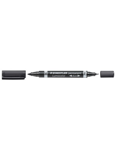 Rotulador staedtler lumocolor permanente duo 348 negro punta f 06 mm punta m 15 mm