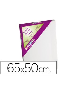 Bastidor lidercolor 15p lienzo grapado lateral algodon 100 marco pawlonia 18x38 cm bordes madera 65x50 cm