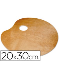 Paleta madera lidercolor ovalada tamano 20x30 cm grosor 03 cm zurdos