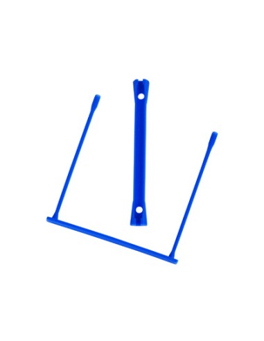 Encuadernador fastener q connect plastico e clips color azul caja de 100 unidades