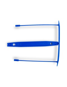 Encuadernador fastener q connect plastico e clips color azul caja de 100 unidades