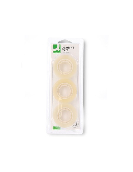 Cinta adhesiva q connect 33 mt x 19 mm blister de 3 unidades