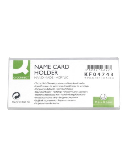 Identificador sobremesa q connect metacrilato 95x42 mm ref5730