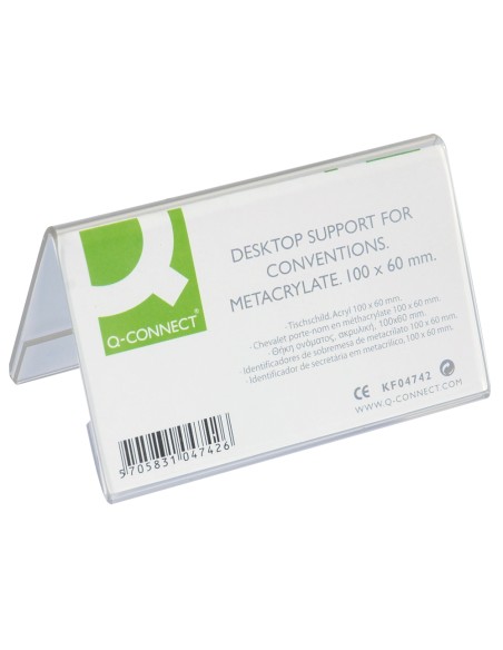 Identificador sobremesa q connect metacrilato 100x60 mm ref5729