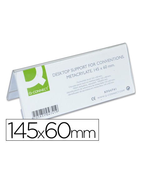 Identificador sobremesa q connect metacrilato 145x60 mm ref5728