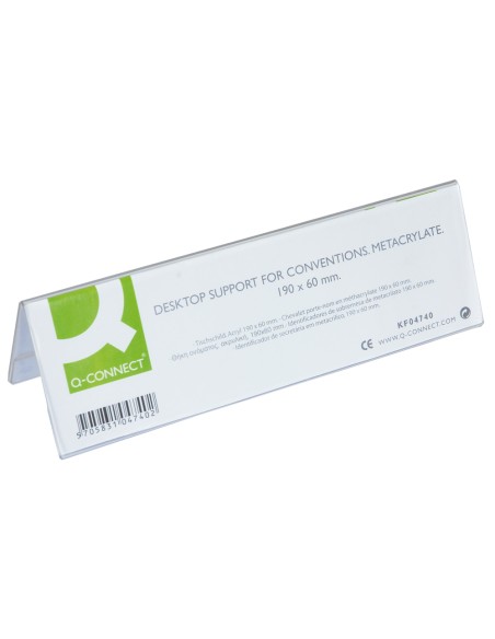 Identificador sobremesa q connect metacrilato 190x60 mm ref5727