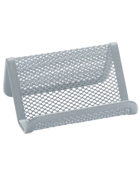 Portatarjetas q connect metalico plata 11x75x5 cm